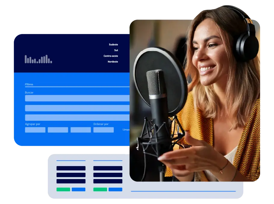 Cobertura dos podcasts mais populares